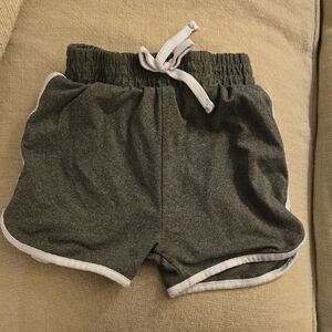 Olivia Kay Dark Gray Kids Shorts with White Edging